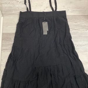 Jenni Kayne Seersucker Summer Dress Black Large